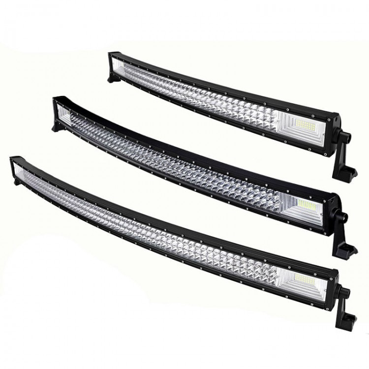 Proiector LED Bar, Off Road, 3 randuri leduri, curbat, 405W, 80cm