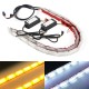 2 pcs flexible LED DRL with sequential yellow turn signal 10 LED, 31cm